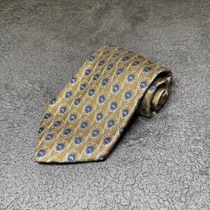 Robert Talbot Silk Tie Best of Class Gold Blue Geometric Made In‎ USA